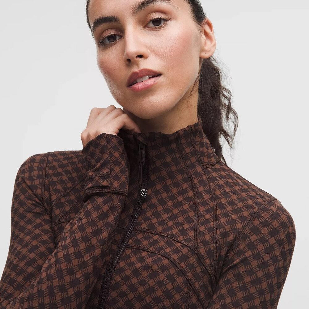 Lululemon Define Jacket Jacquard-Square Heart Jacquard Java Sequoia-NWT - Picture 4 of 7